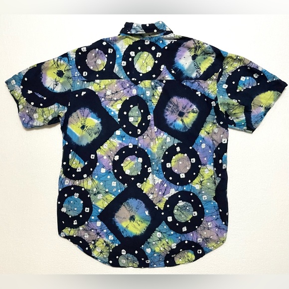 Colours by Alexander Julian Short Sleeve Button Down 17-17.5 Men’s Size XL - Picture 6 of 6